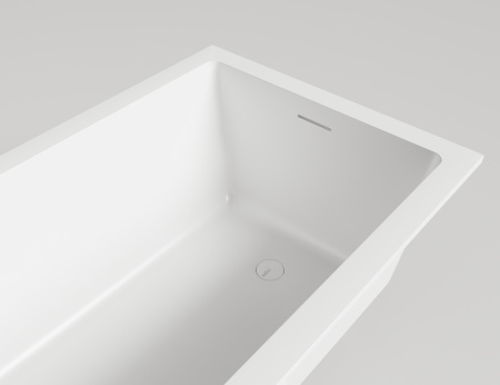 Ванна из литьевго мрамора Salini CASCATA 104813G 170х70 встраиваемая прямоугольная с ножками